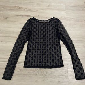 Black Zara top (polka dots)